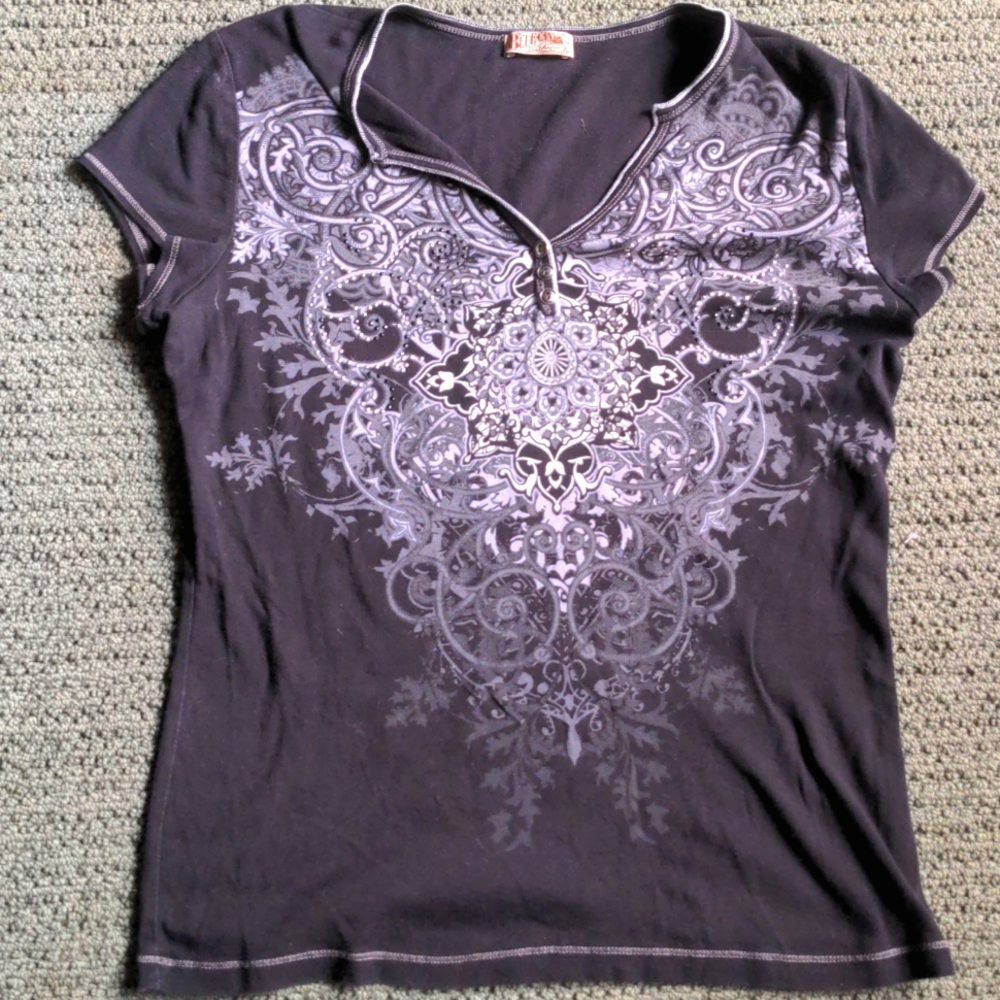 Blue canyon Y2K grunge shirt